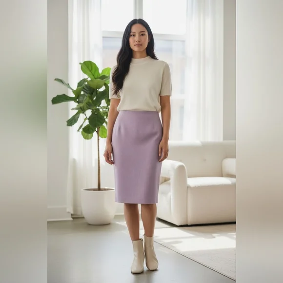 Express Women's Zip Pencil Skirt Orchid Sz. 12 Women's Regular - Picture 3 of 3